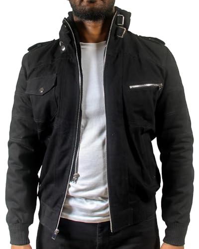 Black Denim Jean Jacket lightweight Concert & Work for Mens Fashion, Western, and Winter Trucker Styles in One Jacket