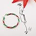 Christmas Wreath Hoop Pierced Earrings For Women Red Green Alloy RareLove