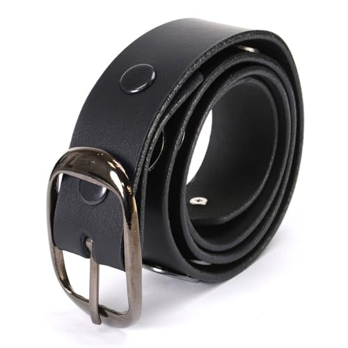 Milwaukee Leather MP7111 Men's Black Premium Leather 1.5 Inch Wide Belt with 12 Gauge Shell Emblems3