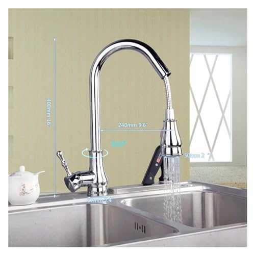Grifo para tocador de baño en latón cromado con caño giratorio funcional 2