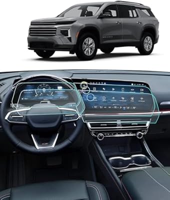 For 2025 Silverado EV Screen Protector -(2PCS) 2024-2025 silverado EV (RWD RS/AWD LT/AWD RS) Accessories HD Transparent Nano Film 17.7 Navigation GPS Touchscreen Anti-Scratch Fing…