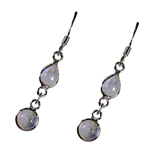 Bijoux en argent avec pierre de lune naturelle idée cadeau femme mois de juin
