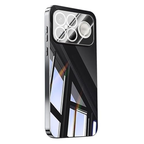 LUNBER-ARMOR�EFor POCO F8 Pro �N���A �P�[�X �J�o�[ ���b�L �w�ʓ��� �v���X�`�b�N �n�[�h�P�[�X �����K���X �w�ʋ����K���X�P�[�X ���^ �y�� �w�ʃP�[�X �X�g���b�v�� For ���� �V���I�~ �v��/�E���g��(�u���b�N)