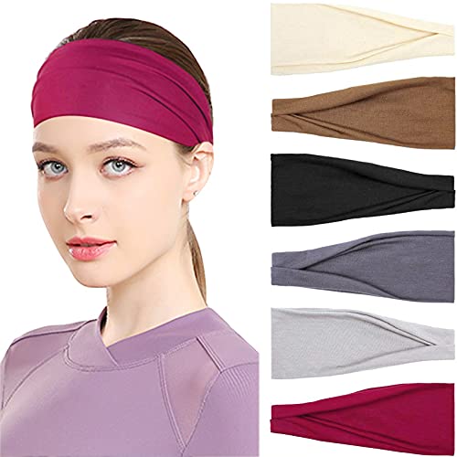 Bandeau Cross Noué Élastique,bandeau noir cheveux femme,Bandeau Femme,bandeau cheveux femme coton,Elastique Bandeau Femme,Femmes Head Band,Headbands Élastique,bandeaux pour les femmes (6pcs) Cover
