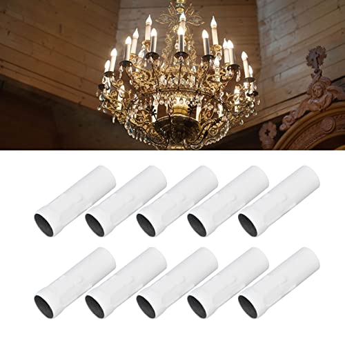 10Pcs E14 Candle Lamp Holder, Iron Base Tube 25x80mm Durable Replacement, Exquisite Craftsmanship for Crystal Chandeliers