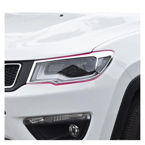 Sourcils de phares Jeep Compass garniture paupières protection calandre - 3