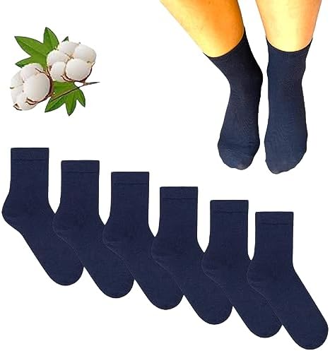 Calcetines escolares unisex azul marino - Pack 6 pares