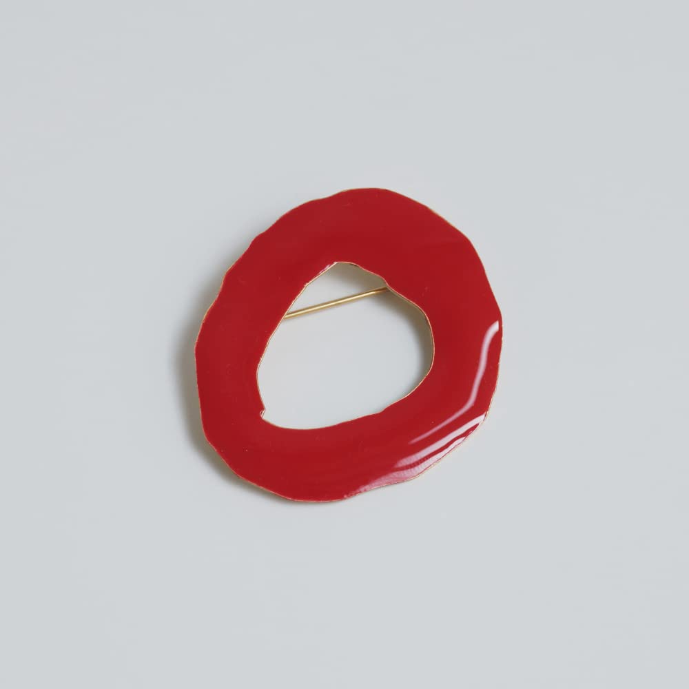 SPILLA IN ORO MIRÓ JEWELRY | Progettato da Joidart | Collezione Mirò | Metallo placcato oro 24K con smalto a freddo