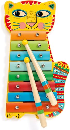 Métallophone chat Djeco premier instrument de musique idée cadeau 3 ans
