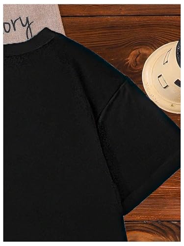 Image of RoseSeek Short Sleeve Graphic Round Neck Cute Tops Tee Shirts