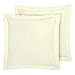 Laura Ashley Home - Euro Sham Set, liscio cotone shams con chiusura a busta, leggero ed elegante decorazione per la casa (giallo medio, 2 pezzi)