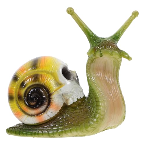 Décoration de jardin féerique avec ornement escargot miniature en résine