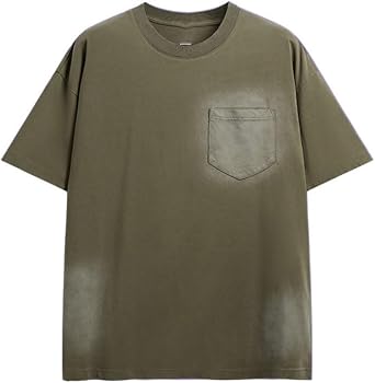 Retro Loose Short Sleeves Cotton Round Neck Pullover T-Shirt Breathable Sweat-Wicking Sports Vest