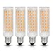 LED E11 T4 Mini-Candelabra Light Bulb 6W 40W to 50W Halogen Replacement by Simba Lighting | 76SMD2835 Corn JDE11 120V for Chandeliers, Sconce, Cabinet Lighting, Soft White 3000K, Dimmable, Pack of 4