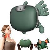4D Nackenmassagegerät Mit Wärme, Massagegerät Nacken, Nackenmassage, Neck Massager Mit 3 Massagestufen 2 Temperaturstufen, Elektrische Schulter Massagegerät für Nacken,Zuhause,Büro,Reisen