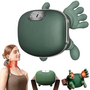 4D Nackenmassagegerät Mit Wärme, Massagegerät Nacken, Nackenmassage, Neck Massager Mit 3 Massagestufen 2 Temperaturstufen, Elektrische Schulter Massagegerät für Nacken, Zuhause, Büro, Reisen