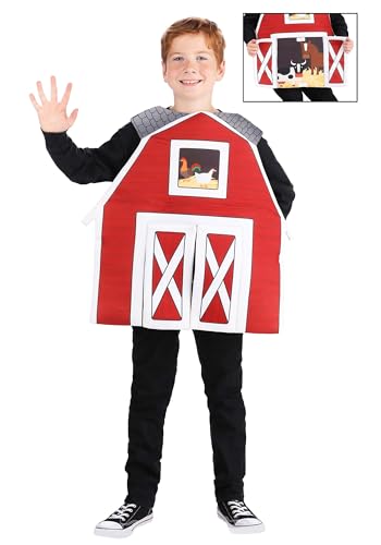 Disfraz infantil granero rojo para niño miniatura 2