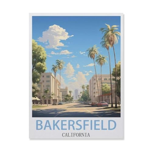 Jigsaw Puzzle 1000 Pieces for Adults，Bakersfield California，Large Puzzle Game Artwork for Adults Teens, Family Decorations, Unique Puzzle Gift（50x70cm）-DM62