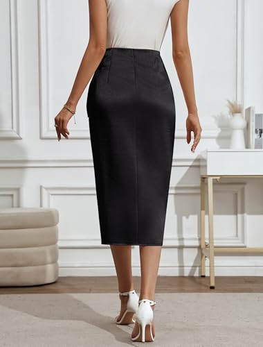 Women Satin Midi Skirt - image 5