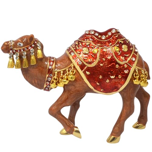 Juanxian Feng Shui Home Figurine CRIMSON RED CASH FLOW CAMEL Attract Wealth Wisdom Lucky Gift Bring Good Luck