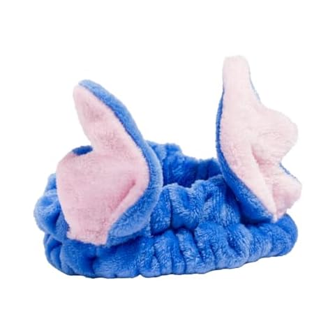 MAD Beauty Disney Stitch Denim Headband | Fluffy Ears | Super Soft & Gentle | Cruelty-Free | Skincare Gift for Women, Adults, and Kids Cover