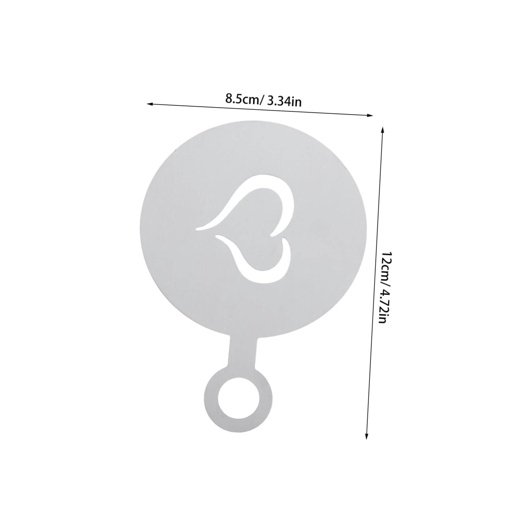 Cabilock 4Pcs Stainless Stencils Latte Art Templates for Decorating Drinks Cookies and Cupcakes for Home and Professional Use