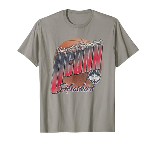 Connecticut Huskies Basketball Vintage Bounce Gray T-Shirt