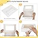 Moretoes 30pcs Bakery Boxes, 12x8x2.5 Inches Auto-Popup Cookie Boxes with 3 Style Windows for Chocolate Covered Strawberries, Donuts, Pastries