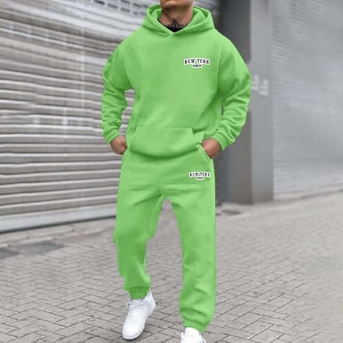 Ensemble de sport imprimé lettre avec sweat à capuche mode hiver - 3