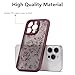 XIZYO for iPhone 14 Pro Max Case, Floral Flower Cute Aesthetic Case for Women Girls Rose Pattern Slim TPU Bumper Shockproof Protective Cover for iPhone 14 Pro Max 6.7 Inch, Branch Rose/Wine Red