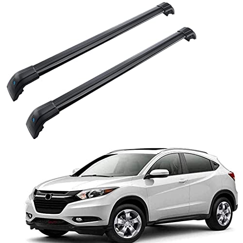 MotorFansClub Roof Rack Cross Bars Fit for Compatible with Honda HRV HR-V 2016 2017 2018 2019 Crossbars Baggage Cargo Luggage Aluminum Black