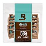 Boveda 58% Two-Way Humidity Control Packs For Storing 1 oz – Size 8 – 10 Pack – Moisture Absorbers for Small Storage Containers – Humidifier Packs – Hydration Packets in Resealable Bag