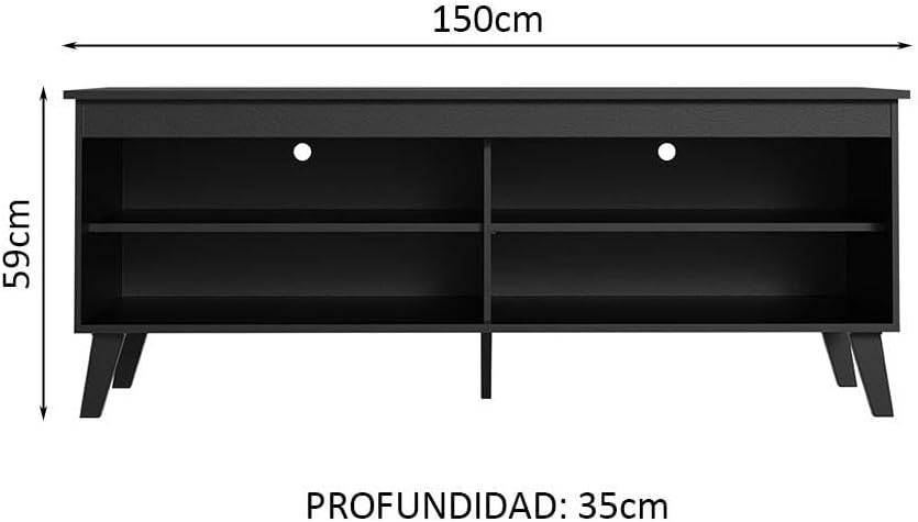 Madesa Turim TV Rack dimensions: 150cm width, 59cm height, 35cm depth