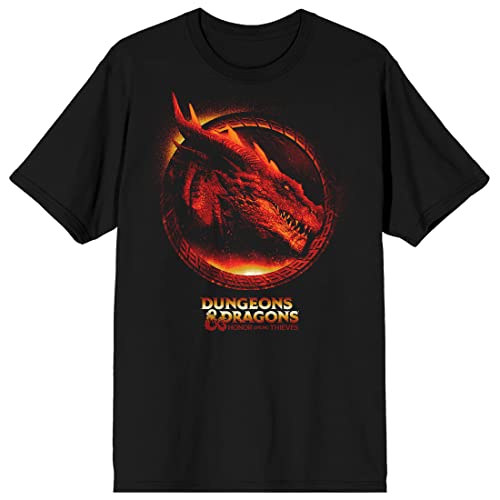 Dungeons & Dragons Honor Among Thieves Main Icon & Logo Crew Neck Short Sleeve Men's Black T-Shirt-Large