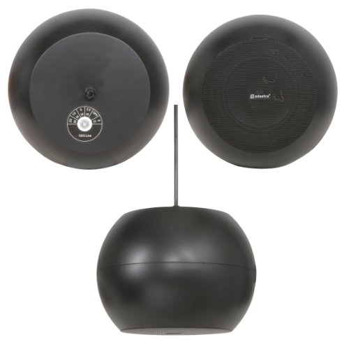 6.5" 30w Black Hanging/Suspended Pendant Ceiling Speaker *100v & 8ohm* Background - Loops