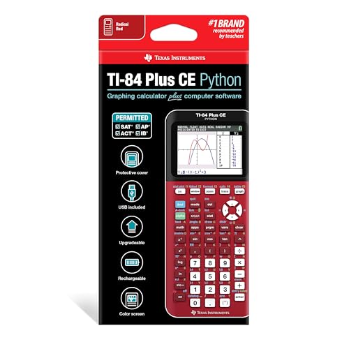 Image of Texas Instruments TI-84 Plus CE Radical Red Graphing Calculator