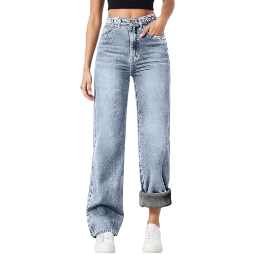 Jean d'hiver stretch taille haute avec coupe confortable