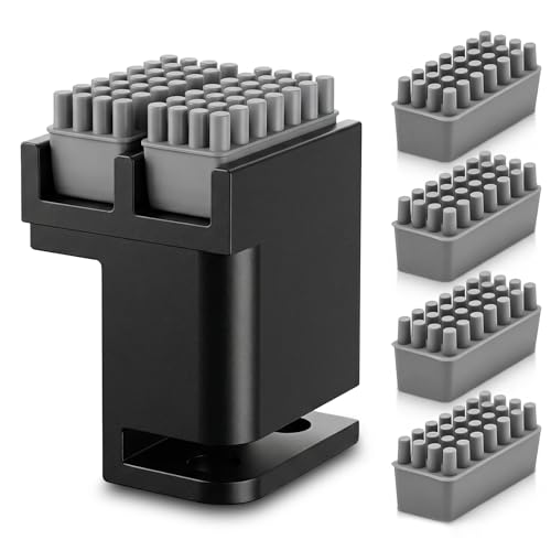 3D-Druckerdüsenreinigungswerkzeuge mit 1 Aluminiumlegierreinigungsbürste + 4 Silikonbürsten, Mehrfarbige Druckversion für Bambu Lab X1 P1 Vollmetalldüse, Geeignet für Bique Anycubic Kobra 3 Max