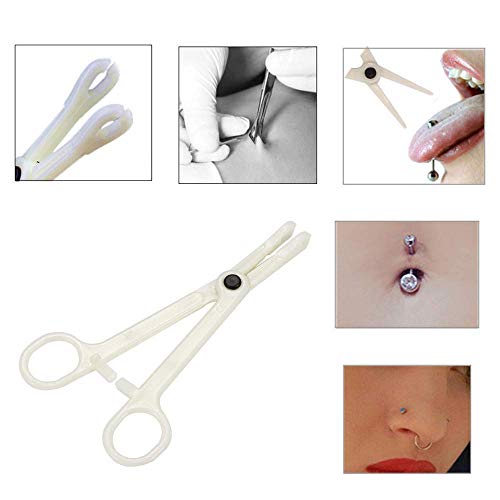 Jconly Body Piercing Tools Kit - 42pcs Piercing Needles Clamps Kit with 12G 14G 16G 18G 20G Needles Piercing Clamps Forceps gloves for Ear Nose Septum Belly Button Tongue Nipple Eyebrow Lip Piercing