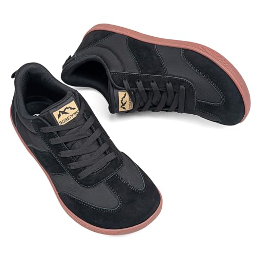 Sosenfer Damen Herren Breite Barfußschuhe | Breite Zehenbox Leichte Freizeitschuhe | Minimalistische rutschfeste Walkingschuhe | Zero-Drop Sohle Sneakers Unisex
