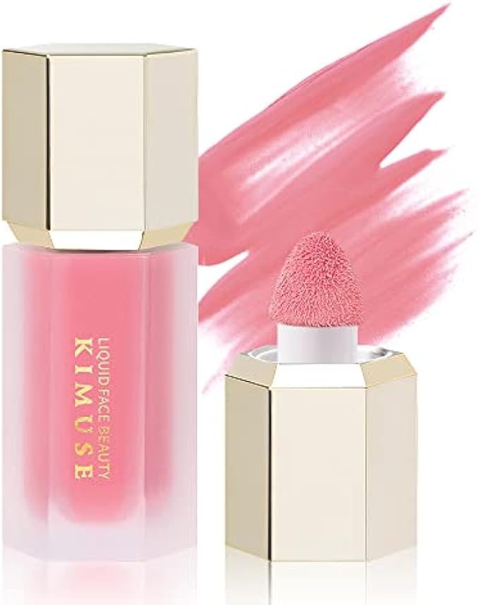 KIMUSE Soft Cream Blush Makeup, Liquid Blush for Cheeks, Weightless, Long-Wearing, Smudge Proof, Natural-Looking, Dewy Finish