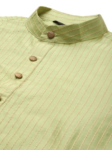 Image of SOJANYA Men's Jacquard Silk Long Kurta - Diwali Celebration Ethnic Wear for Men