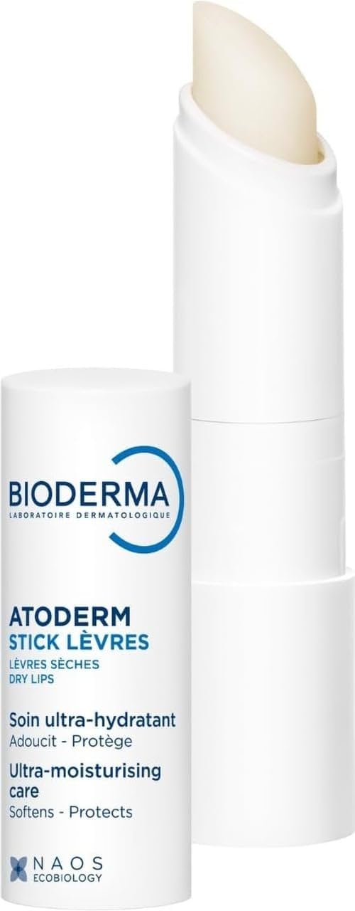 Bioderma - Atoderm - bálsamo labial - hidratante, calmante y reparador - para labios secos, 0.14 oz