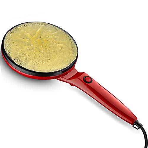 Elektrische Crepe Maker, Küche, Tragbare, Crepes Maker, Neues Denken, 600 Watt, Einseitig, Antihaftbeschichtungstopf,Red