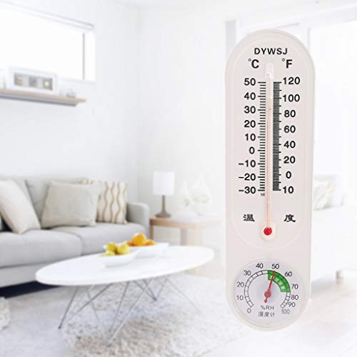 Xineker Wall Thermometer Hygrometer Indoor Garden Family Office Laboratory Hospital Libraries Temperature Recorder