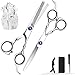 Produktbild Manualks Haarschere Set, Premium Scharfe Friseurscheren, Haarschneideschere Licht Einseitiger Effilierer, Effilierschere - Profi Friseur Schere Haare Perfekter Friseurschere Haarschnitt Frisörschere