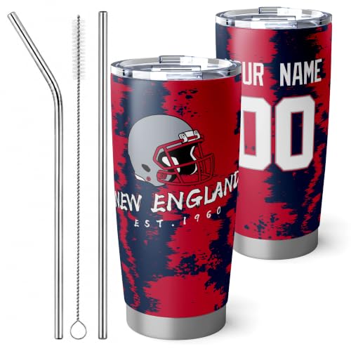 Image of ANTKING New England Tumbler 20oz Travel Mug Custom Number Name Gifts