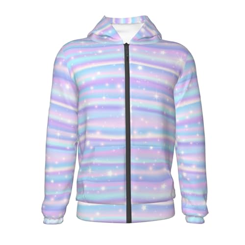 Striped Gradient Kids Pullover Hoodies Boys Zip Up Sweatshirts Girls Athletic Clothes with Pocket2