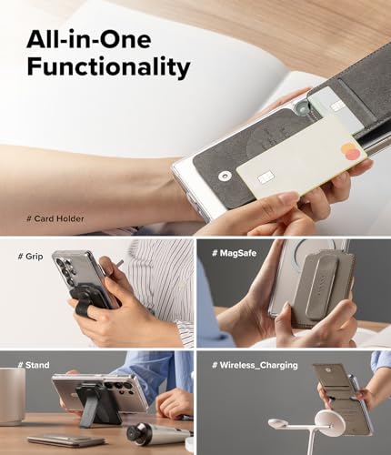 Tarjetero magnético con soporte deslizante Ringke Slide Grip sofisticado para Samsung Galaxy 2