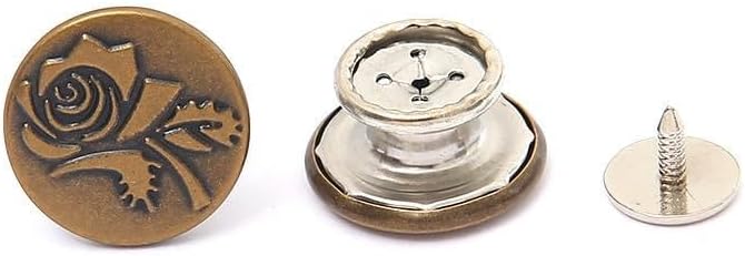 Detachable Metal Shaker for Jeans, Seamless Thread, Change Waist Buttons, DIY Clothing, Sewing Accessories, Screw Free, 17mm - (Color: Number 16, Size: 10 pcs)